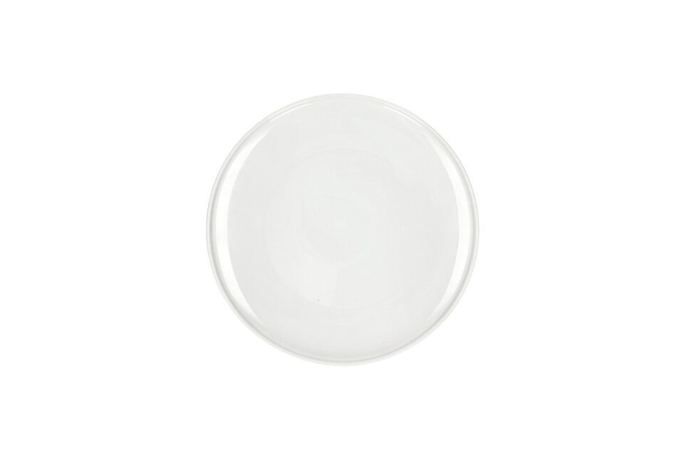 Leggero plato de postre de porcelana blanca Pomax