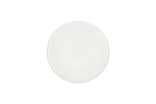 Leggero plato llano de porcelana blanca Clipped