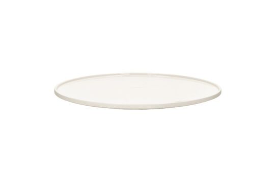 Leggero plato llano de porcelana blanca Clipped