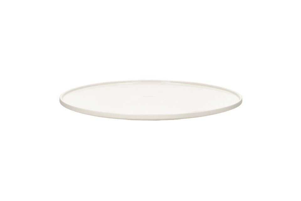 Leggero plato llano de porcelana blanca Pomax