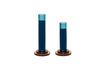 Miniatura Lote de 2 candelabros de cristal azul Comet 1