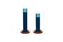 Miniatura Lote de 2 candelabros de cristal azul Comet Clipped