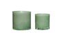 Miniatura Lote de 2 candeleros Akin de cristal verde Clipped