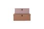 Miniatura Lote de 2 latas de metal beige y rosa Clipped