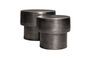 Miniatura Lote de 2 mesas auxiliares de metal Drum negro Clipped