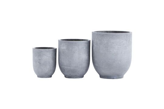 Lote de 3 jardineras de cemento gris Gard Clipped