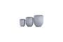 Miniatura Lote de 3 jardineras de cemento gris Gard Clipped