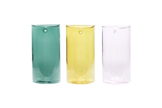 Lote de 3 jarrones de cristal multicolor Popsicle