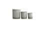 Miniatura Lote de 3 macetas de cemento Ave gris claro Clipped