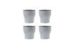 Miniatura Lote de 4 tazas de gres gris claro Liss 1