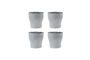 Miniatura Lote de 4 tazas de gres gris claro Liss Clipped