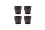 Miniatura Lote de 4 tazas de gres gris oscuro Liss Clipped