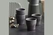 Miniatura Lote de 4 tazas de gres gris oscuro Liss 2