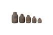 Miniatura Lote de 5 jarrones de terracota gris H35 3