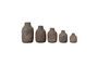 Miniatura Lote de 5 jarrones de terracota gris H35 Clipped