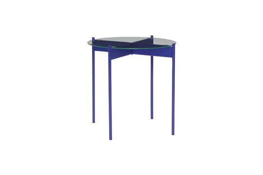 Mesa auxiliar de cristal azul Beam