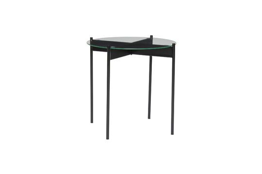 Mesa auxiliar de cristal negro Beam Clipped