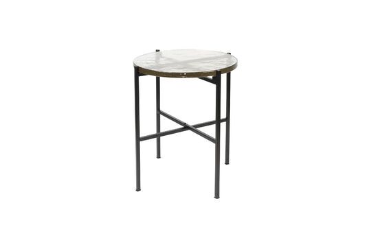 Mesa auxiliar de cristal negro Vidrio Clipped