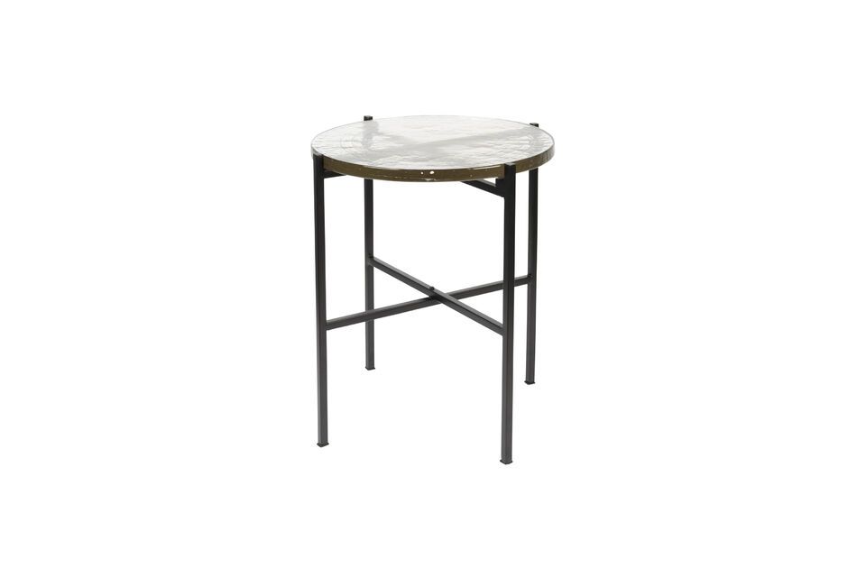 Mesa auxiliar de cristal negro Vidrio DutchBone