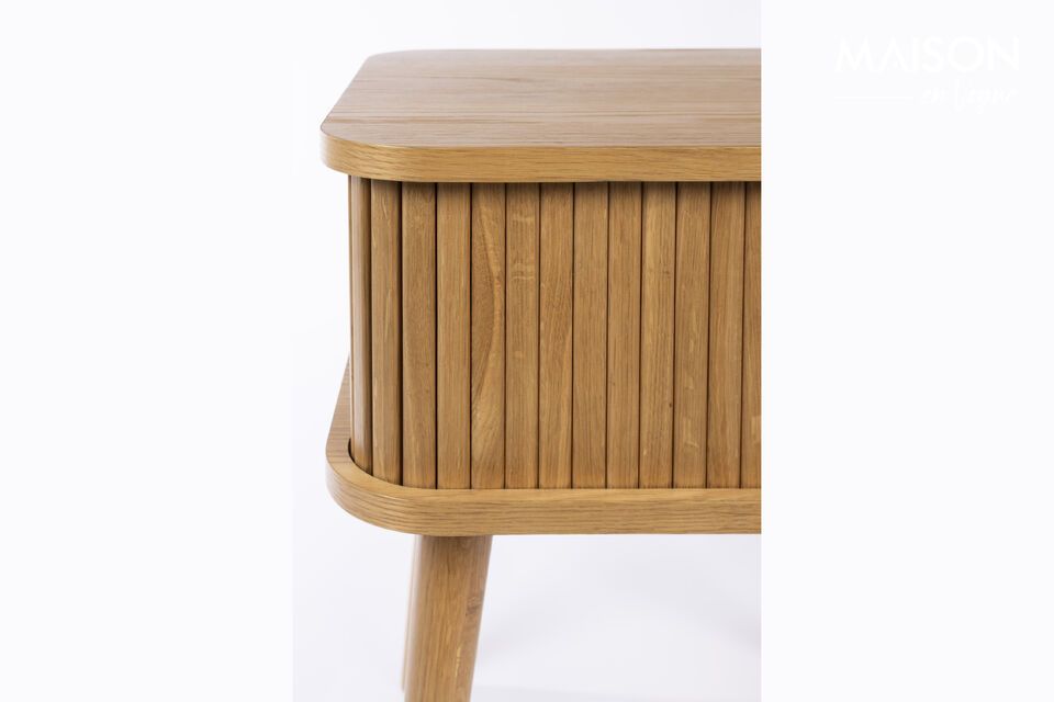 Mesa auxiliar de madera beige Barbier - 1