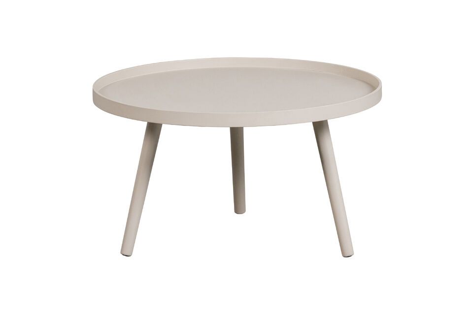 Mesa auxiliar de madera beige Mesa Woood