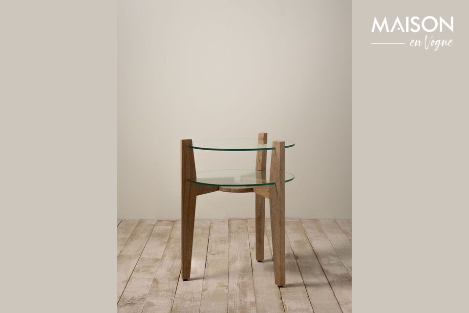 Mesa auxiliar de madera clara Niveles Chehoma