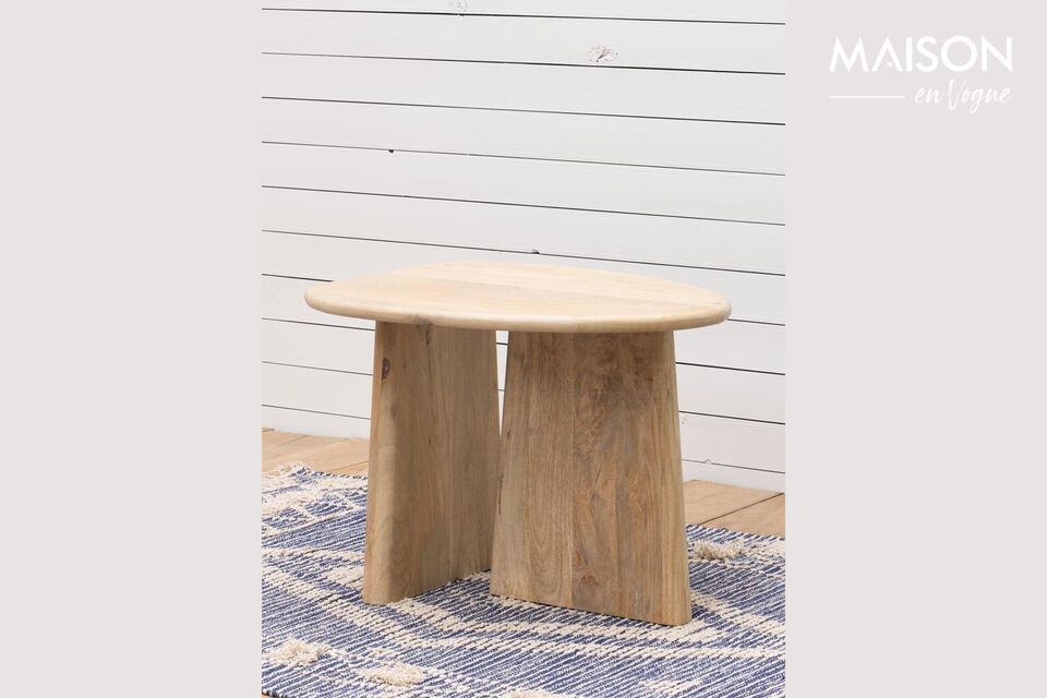 Mesa auxiliar de madera clara Waikiki Chehoma