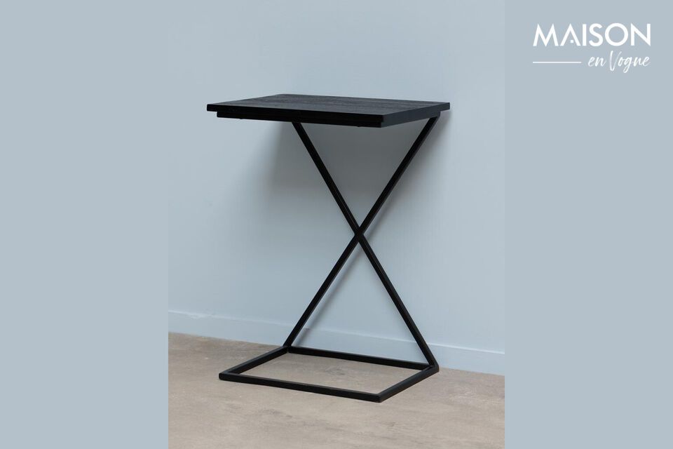 Mesa auxiliar de madera negra X Chehoma