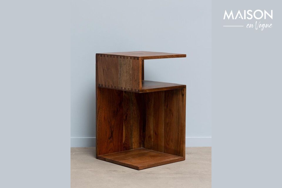 Mesa auxiliar de madera super oscura Chehoma