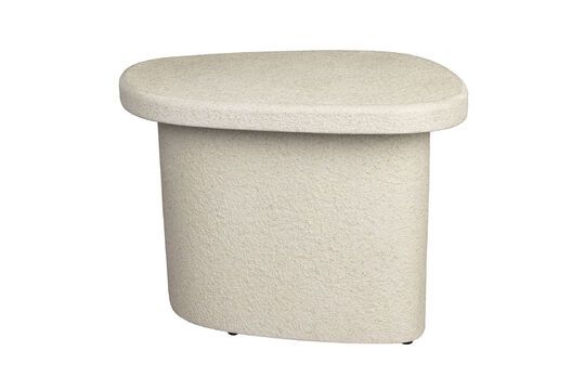 Mesa auxiliar de marmol beige Veda Clipped