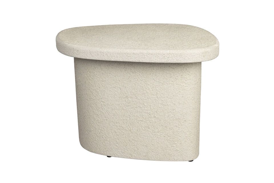 Mesa auxiliar de marmol beige Veda DutchBone