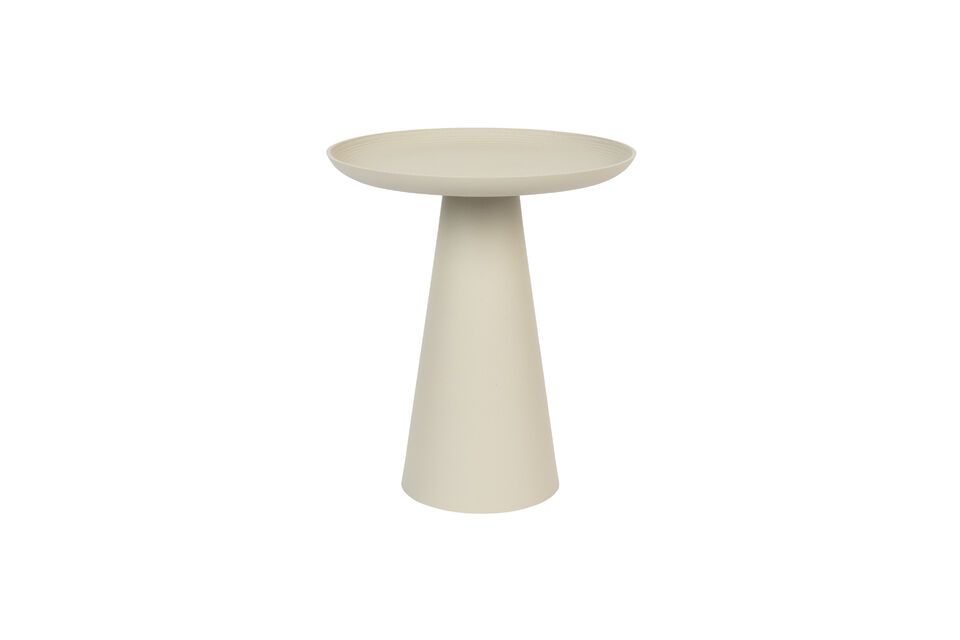 Mesa auxiliar de metal beige Ringar White Label