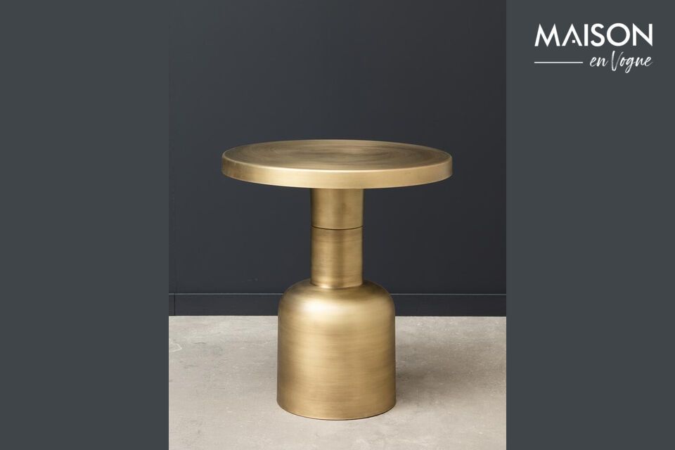 Mesa auxiliar de metal dorado Mitika Chehoma