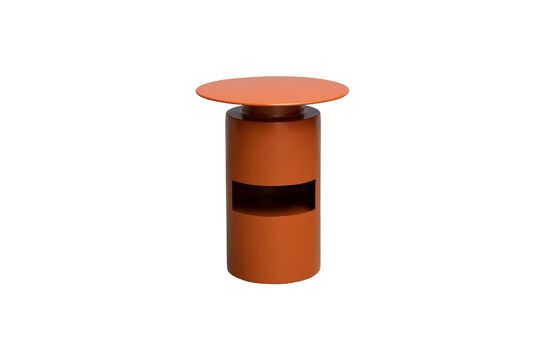 Mesa auxiliar de metal naranja Shifumi Clipped