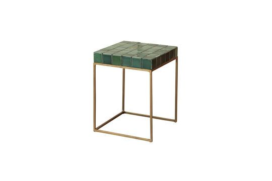 Mesa auxiliar de metal verde Porto Clipped