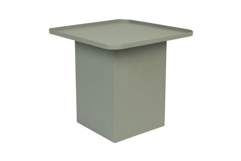 Mesa auxiliar de metal verde Sverre White Label