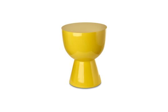 Mesa auxiliar  de poliéster amarillo Tip Tap Clipped