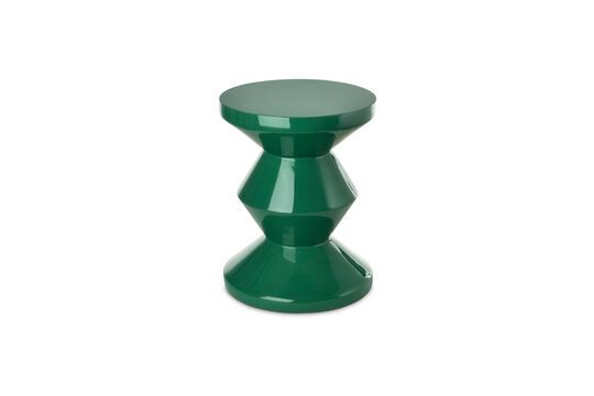 Mesa auxiliar de poliéster verde Zig Zag Clipped