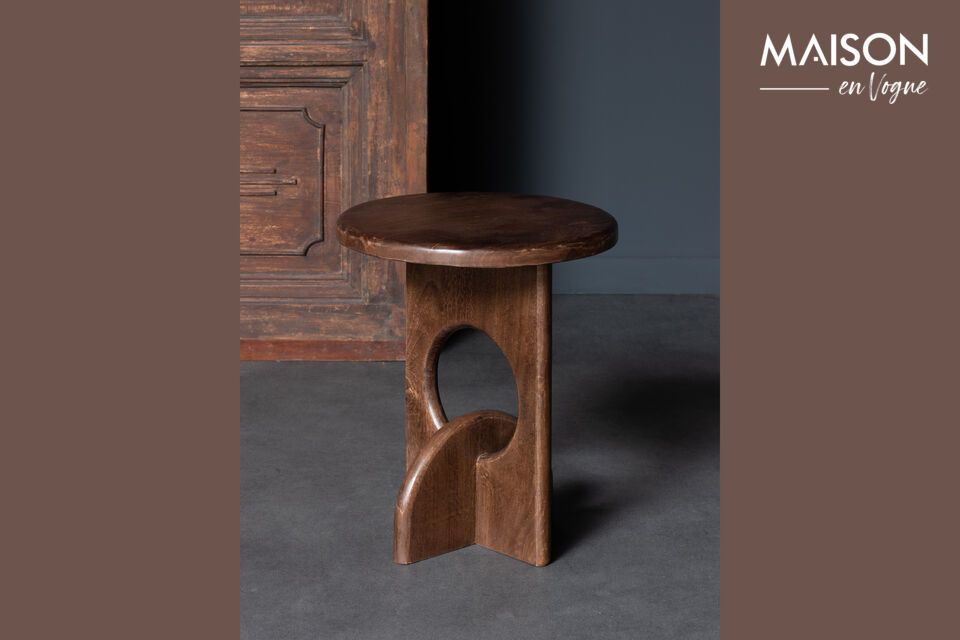 Mesa auxiliar Fixie de madera oscura Chehoma