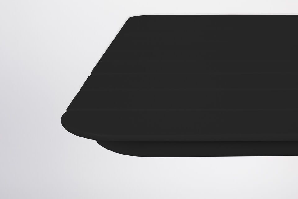 Descubra el encanto minimalista y la funcionalidad de nuestra mesa bistro Vondel de aluminio negro