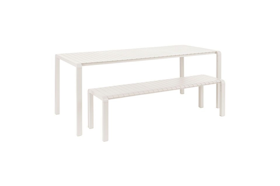 Mesa de aluminio blanco Vondel - 3