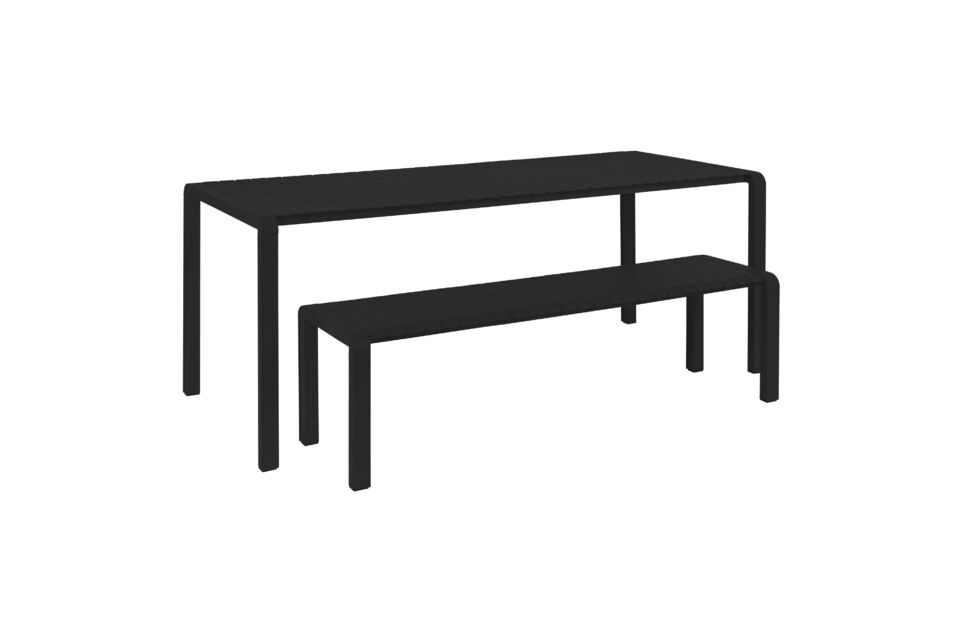 Mesa de aluminio negro Vondel - 3