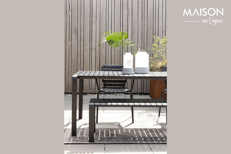 Mesa de aluminio negro Vondel - 1