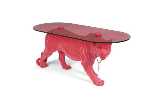 Mesa de centro de aluminio rosa Dope Clipped