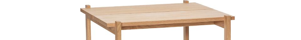 Descriptivo Materiales  Mesa de centro de madera clara Dash