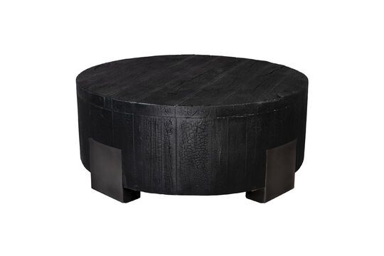 Mesa de centro de madera negra Coals Clipped