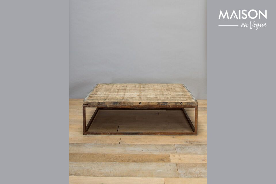 Mesa de centro de madera oscura Briquetterie Chehoma