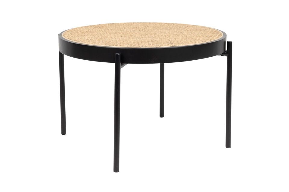 Mesa de centro de ratán negro Spike Zuiver