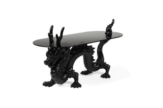 Mesa de centro de resina negra Dragonized Clipped