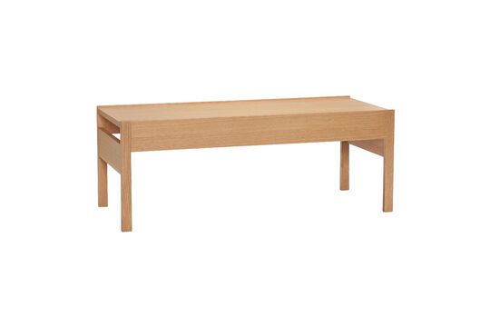 Mesa de centro Forma de madera clara Clipped